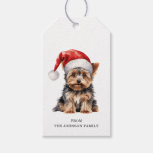 Etiquetas para presentes no Yorkshire Terrier