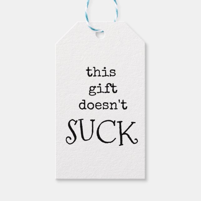 Etiquetas para presentes sarcásticas, Engraçadas,  (Frente)