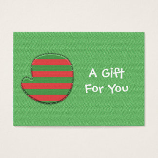 Etiquetas para presentes vermelho e verde mitten