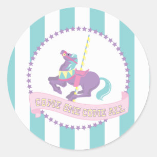 Etiquetas Pastel do carnaval com cavalo do