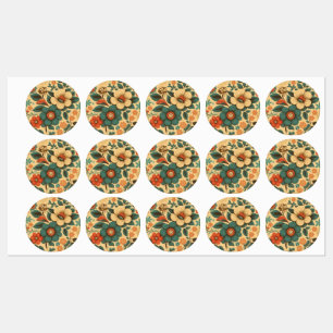 Etiquetas Pastel floral do design de colheita