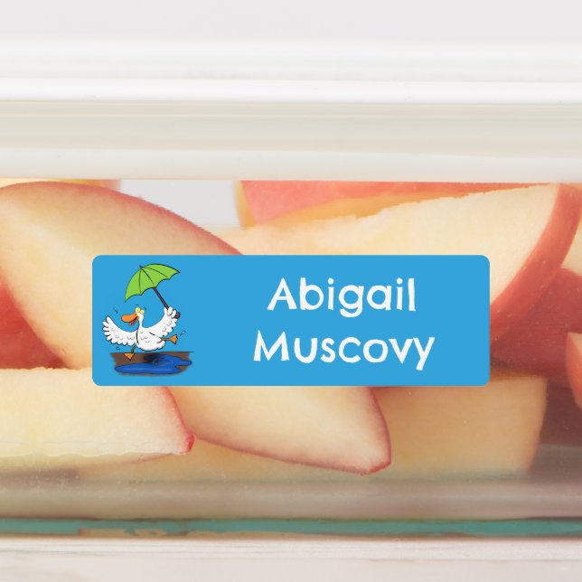 Etiquetas Pato engraçado com desenho personalizado (Afixado)