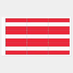 Etiquetas patrióticas com a bandeira de Áustria