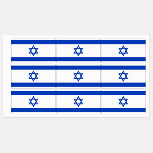 Etiquetas patrióticas com a bandeira de Israel
