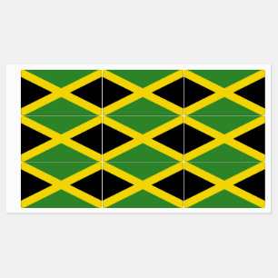 Etiquetas patrióticas com a bandeira de Jamaica