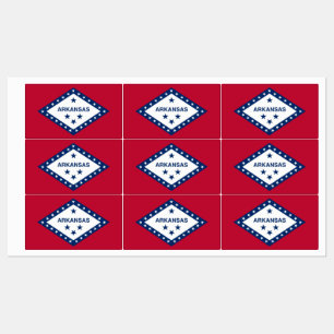 Etiquetas patrióticas com a bandeira do estado de