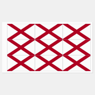 Etiquetas patrióticas com a bandeira do estado de