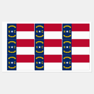 Etiquetas patrióticas com a bandeira do estado de