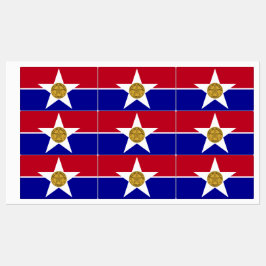 Etiquetas Patrióticas com bandeira da Cidade de Da