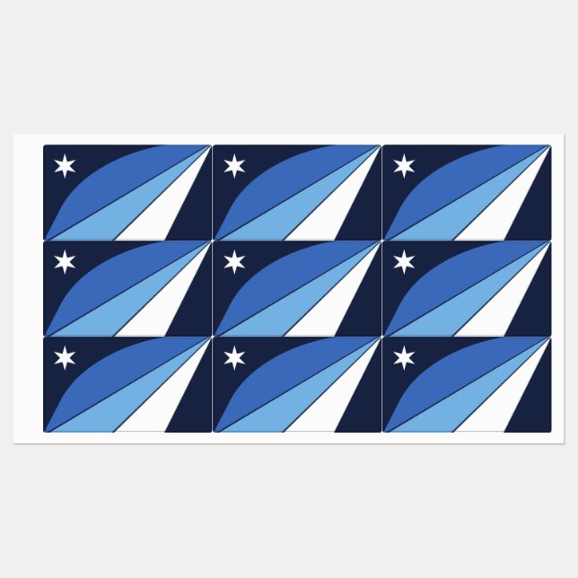 Etiquetas Patrióticas com bandeira da Colômbia (Folha)