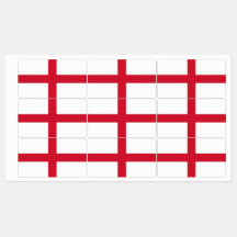 Etiquetas Patrióticas com bandeira da Inglaterra