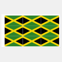 Etiquetas Patrióticas com bandeira da Jamaica