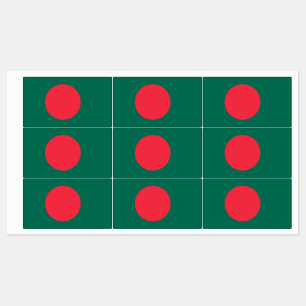 Etiquetas patrióticas com bandeira de Bangladesh