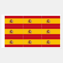 Etiquetas patrióticas com bandeira de Espanha