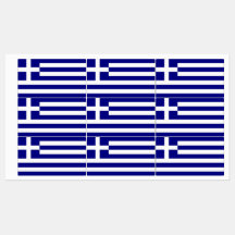 Etiquetas patrióticas com bandeira de Grécia
