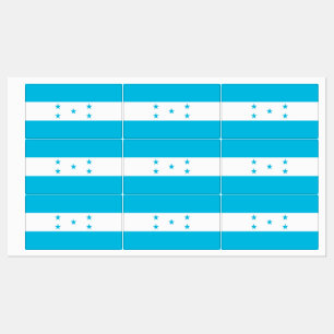 Etiquetas Patrióticas com bandeira de Honduras