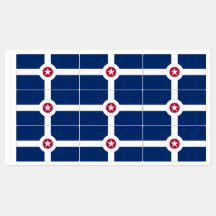 Etiquetas Patrióticas com bandeira de Indianápolis