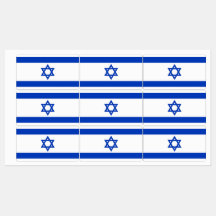 Etiquetas Patrióticas com bandeira de Israel