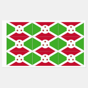 Etiquetas patrióticas com bandeira do Burundi
