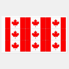 Etiquetas Patrióticas com bandeira do Canadá