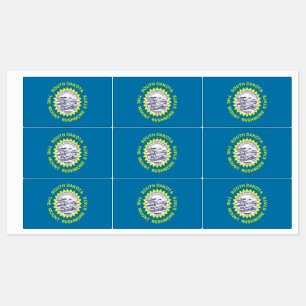 Etiquetas Patrióticas com bandeira do Estado de D