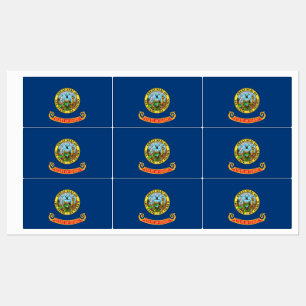 Etiquetas Patrióticas com bandeira do Estado de I
