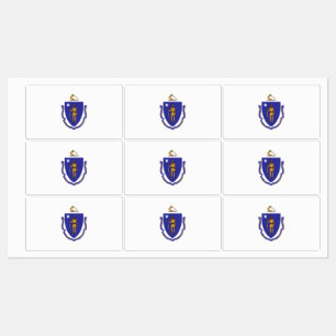 Etiquetas Patrióticas com bandeira do Estado de Ma
