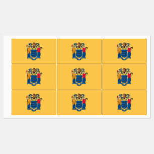 Etiquetas Patrióticas com bandeira do Estado de N