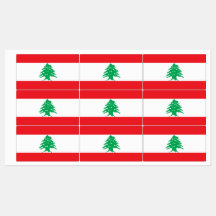 Etiquetas Patrióticas com bandeira do Líbano