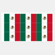Etiquetas patrióticas com bandeira do México
