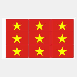 Etiquetas Patrióticas com bandeira do Vietname