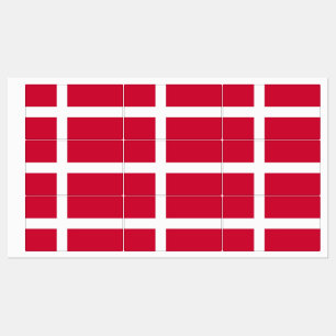 Etiquetas Patrióticas com pavilhão da Dinamarca