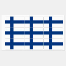 Etiquetas Patrióticas com pavilhão da Finlândia