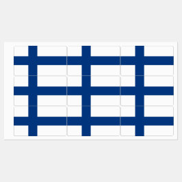 Etiquetas Patrióticas com pavilhão da Finlândia