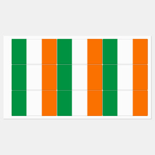 Etiquetas Patrióticas com pavilhão da Irlanda