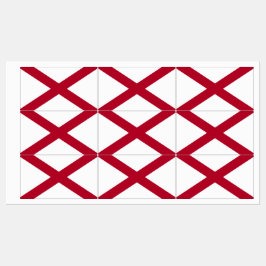 Etiquetas Patrióticas com pavilhão do Estado do Al