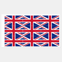 Etiquetas patrióticas com pavilhão do Reino Unido