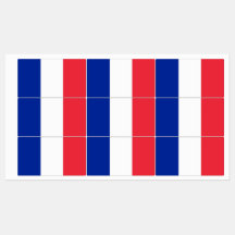Etiquetas patrióticas com pavilhão francês