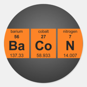 Etiquetas periódicas $9,95 do bacon (20 blocos)