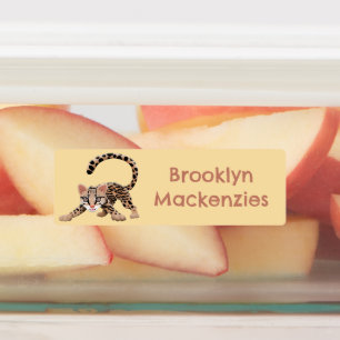 Etiquetas Personalizada ilustração de desenho de ocelot em f