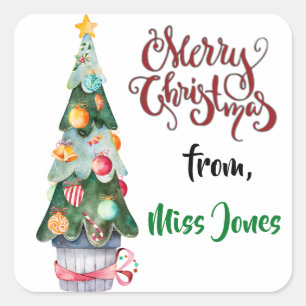 Etiquetas personalizadas da árvore de Natal