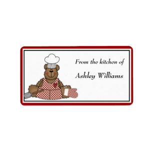 Etiquetas personalizadas da cozinha - tamanho
