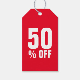 Etiquetas personalizadas de 50% de preço de varejo