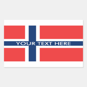 Etiquetas personalizadas de bandeira norueguesa