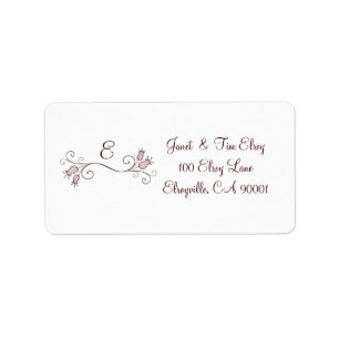 Etiquetas Personalizadas de Monograma de Tulipas R