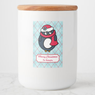 Etiquetas Personalizadas de Pinguim de Natal