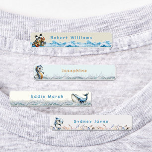 Etiquetas Personalizadas de Roupas Sea Life para C
