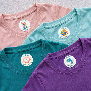 Etiquetas Personalizadas de Sereia para Roupas Esc