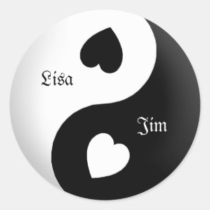 Etiquetas personalizadas do amor de Yin Yang
