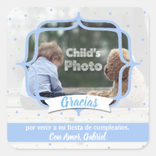 Etiquetas personalizadas do aniversário da foto